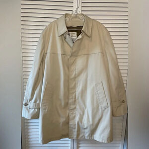 Vintage London Fog Men’s Trench Coat Removable Zip Out Lining Size 46 Regular